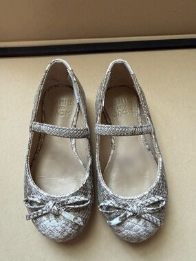 Janie and Jack Girls Toddler Brown Tone Patterned Mary Jane Flats w/ Bow Size 6